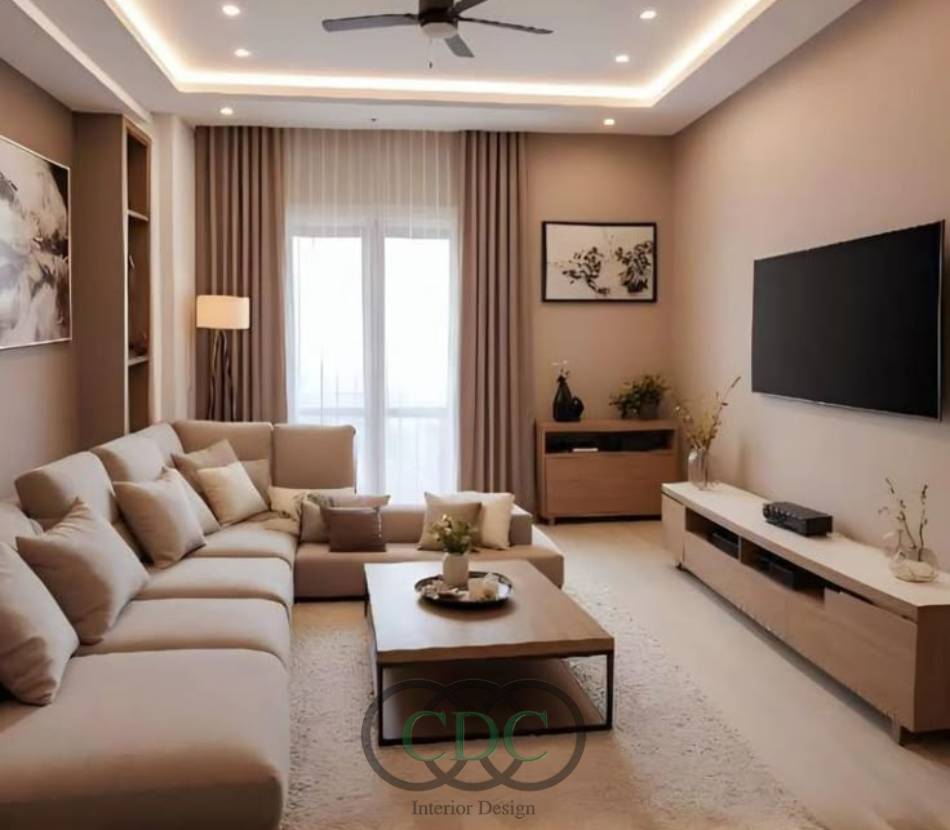 Thi công nội thất phòng khách nhỏ tại chung cư Luxury Park Views