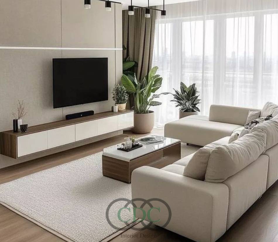 Thi công nội thất phòng khách nhỏ tại chung cư Luxury Park Views