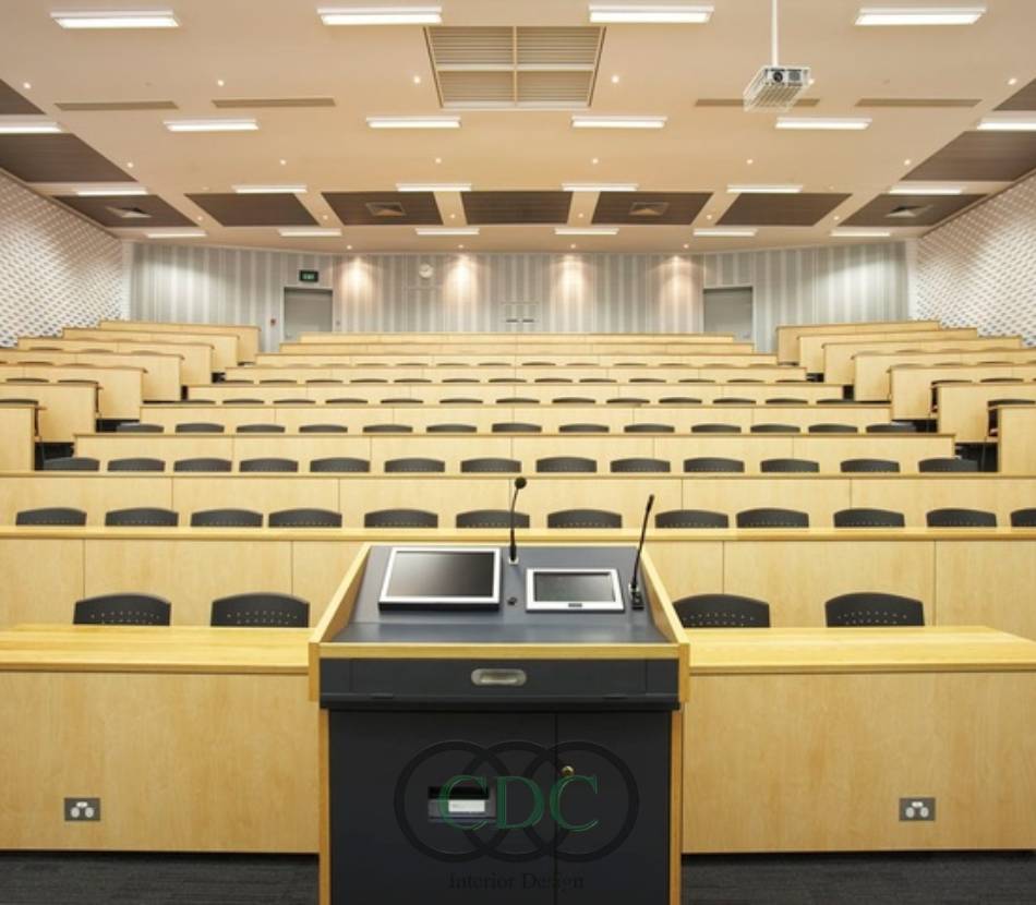Bí quyết thiết kế nội thất hội trường đại học Thương Mại đẹp và hiện đại