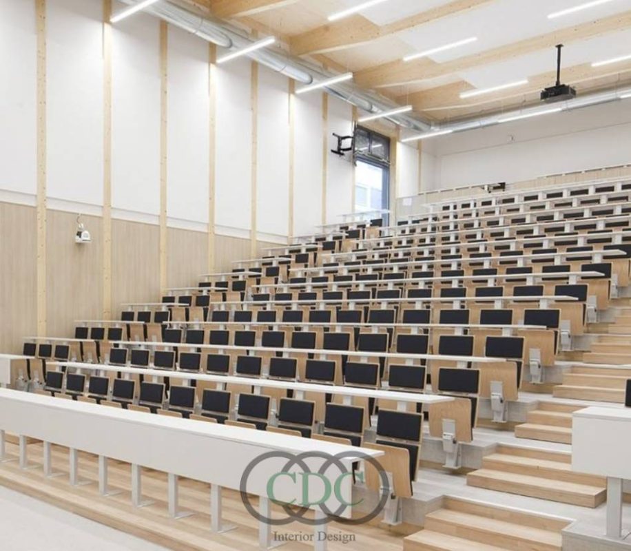 Bí quyết thiết kế nội thất hội trường đại học Thương Mại đẹp và hiện đại