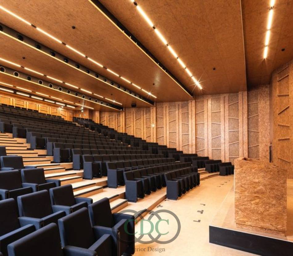 Bí quyết thiết kế nội thất hội trường đại học Thương Mại đẹp và hiện đại