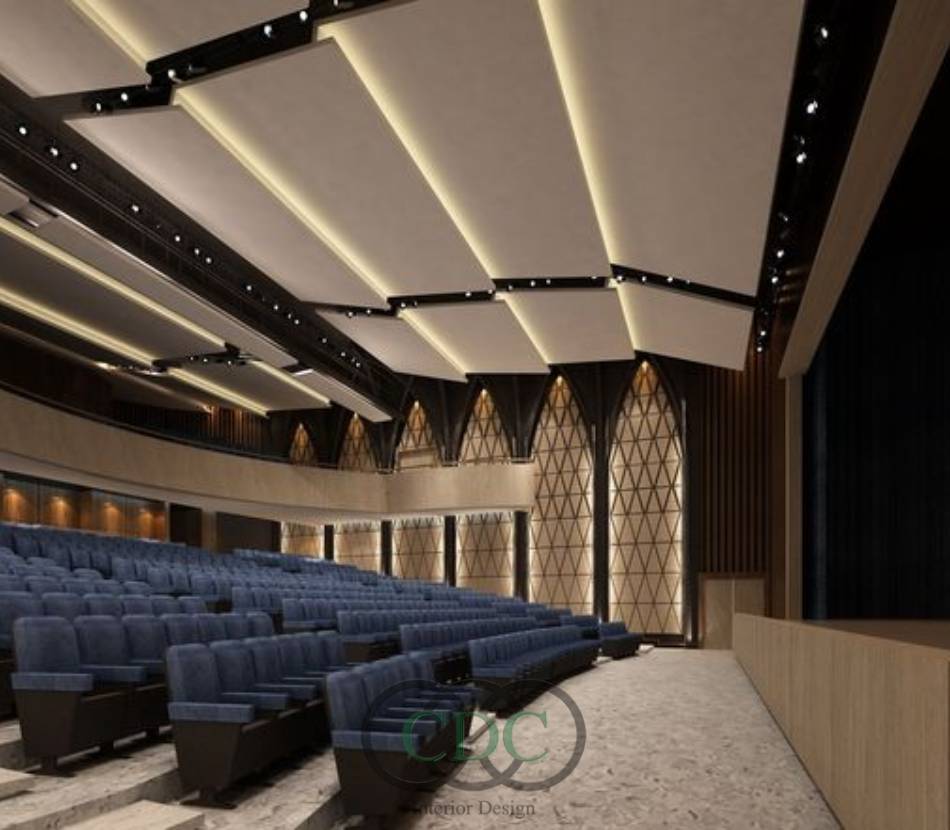 Bí quyết thiết kế nội thất hội trường đại học Thương Mại đẹp và hiện đại