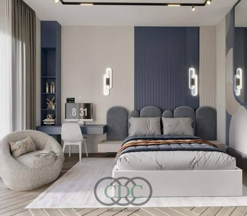 Thi công nội thất phòng ngủ bé trai đẹp – sáng tạo – an toàn