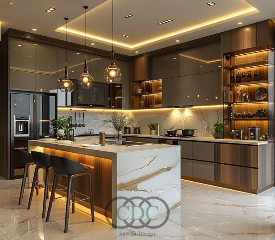 Quy trình thi công phòng bếp hiện đại bền đẹp theo thời gian